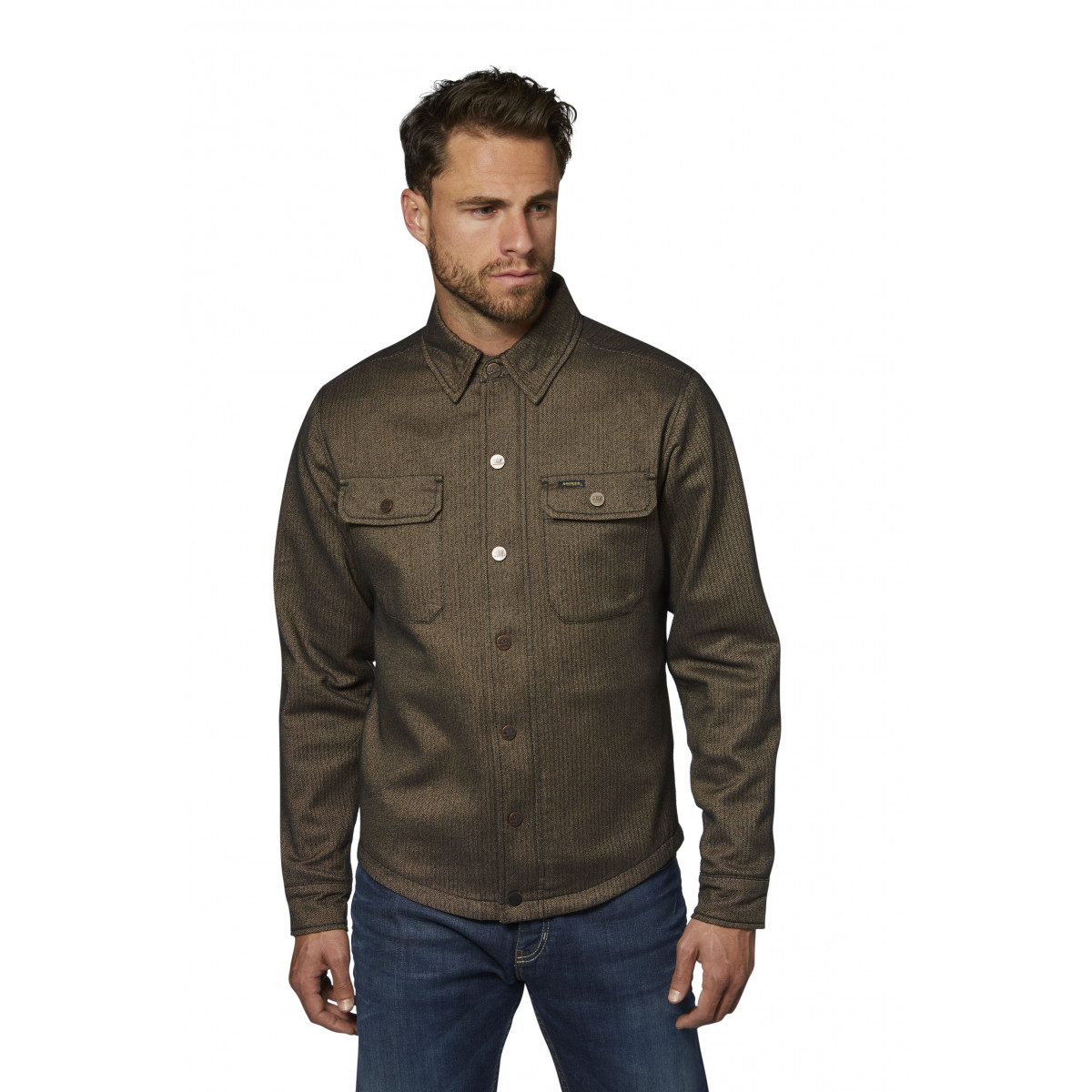 Rokker Boston Rider Shirt Brown Motorcycles